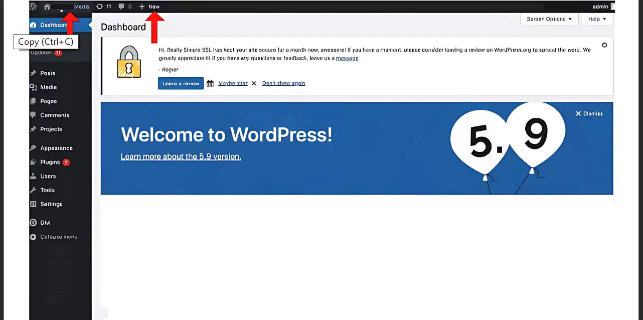 wordpress-tutorial-navigating-dashboard