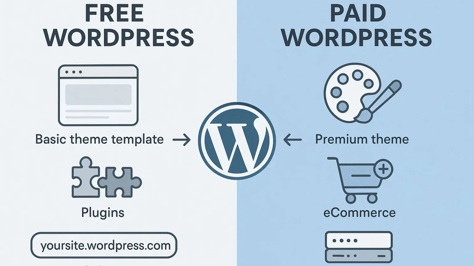 Free vs Paid WordPress Key Differences Free vs Paid WordPress: Key Differences