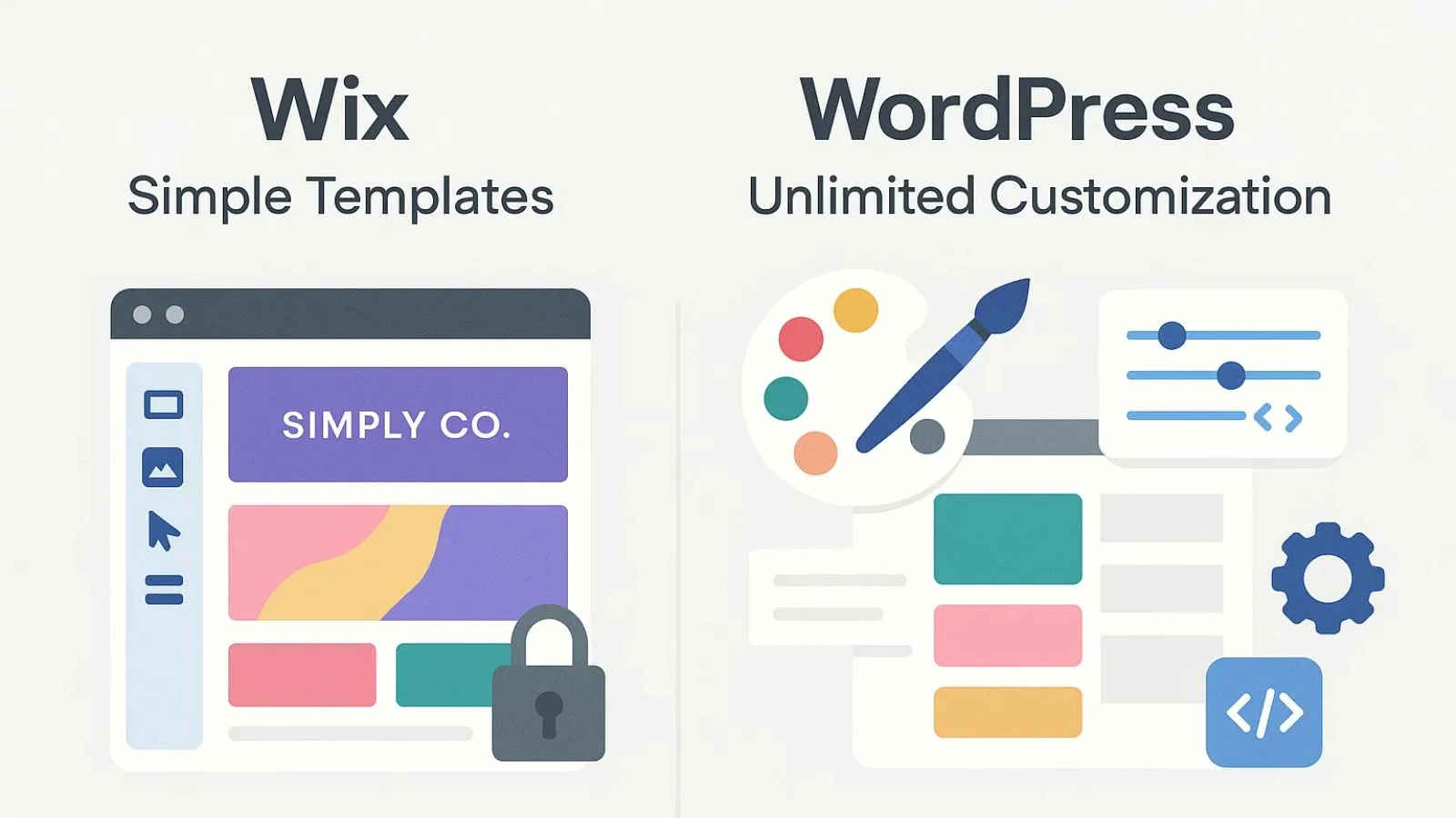Design & Customization Design-Customization-Wix-vs-WordPress