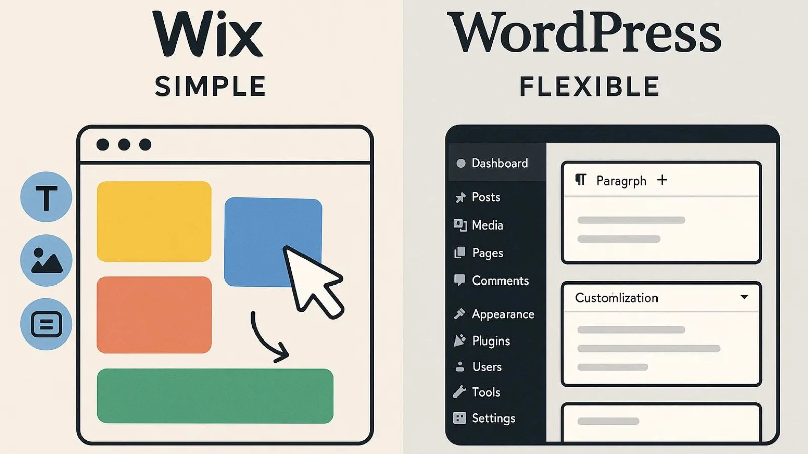 Ease of Use Ease-of-Use-Wix-vs-WordPress