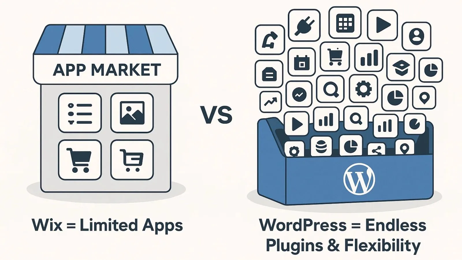 Features & Flexibility Features-Flexibility-Wix-vs-WordPress