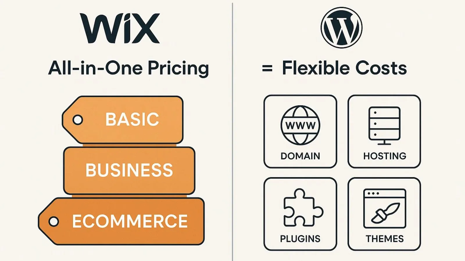Pricing & Value Pricing-Value-Wix-vs-WordPress